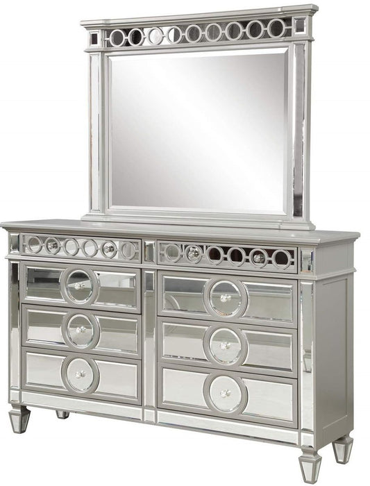 Galaxy Home Symphony 6 Drawer Dresser in Silver - Vida Furniture (Laredo,TX)