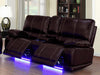 Galaxy Home Electron Power Recliner Loveseat in Brown GHF-808857884008 - Vida Furniture (Laredo,TX)