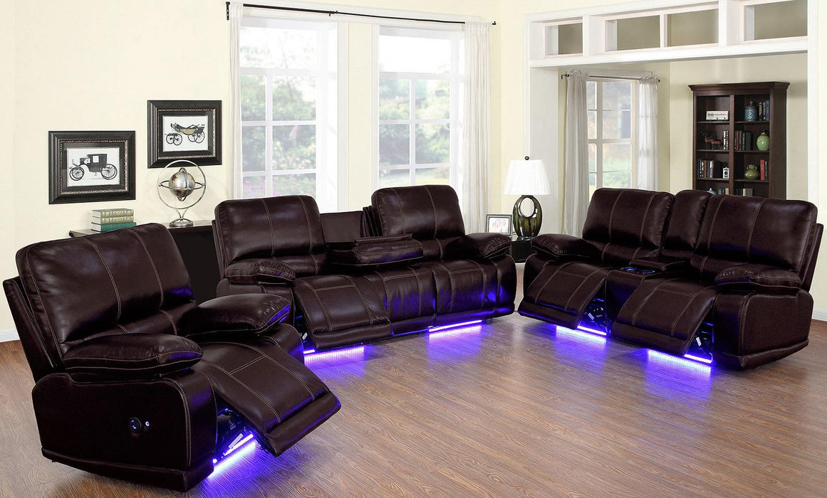Galaxy Home Electron Power Recliner Loveseat in Brown GHF-808857884008 - Vida Furniture (Laredo,TX)