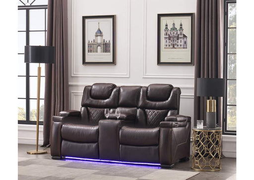 Galaxy Home Lexus Power Reclining Loveseat in Brown GHF-808857855565 - Vida Furniture (Laredo,TX)