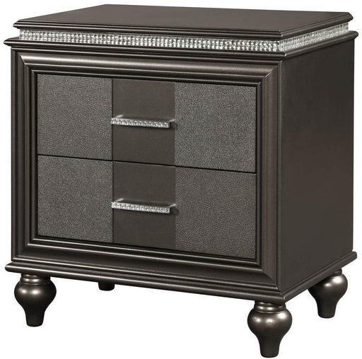 Galaxy Home Ginger 2 Drawer Nightstand in Gunmetal Copper GHF-808857952981 - Vida Furniture (Laredo,TX)