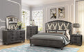 Galaxy Home Ginger 2 Drawer Nightstand in Gunmetal Copper GHF-808857952981 - Vida Furniture (Laredo,TX)