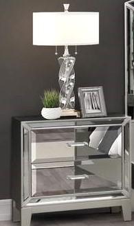 Galaxy Home Harmony 2 Drawer Nightstand in Silver GHF-808857882943 - Vida Furniture (Laredo,TX)