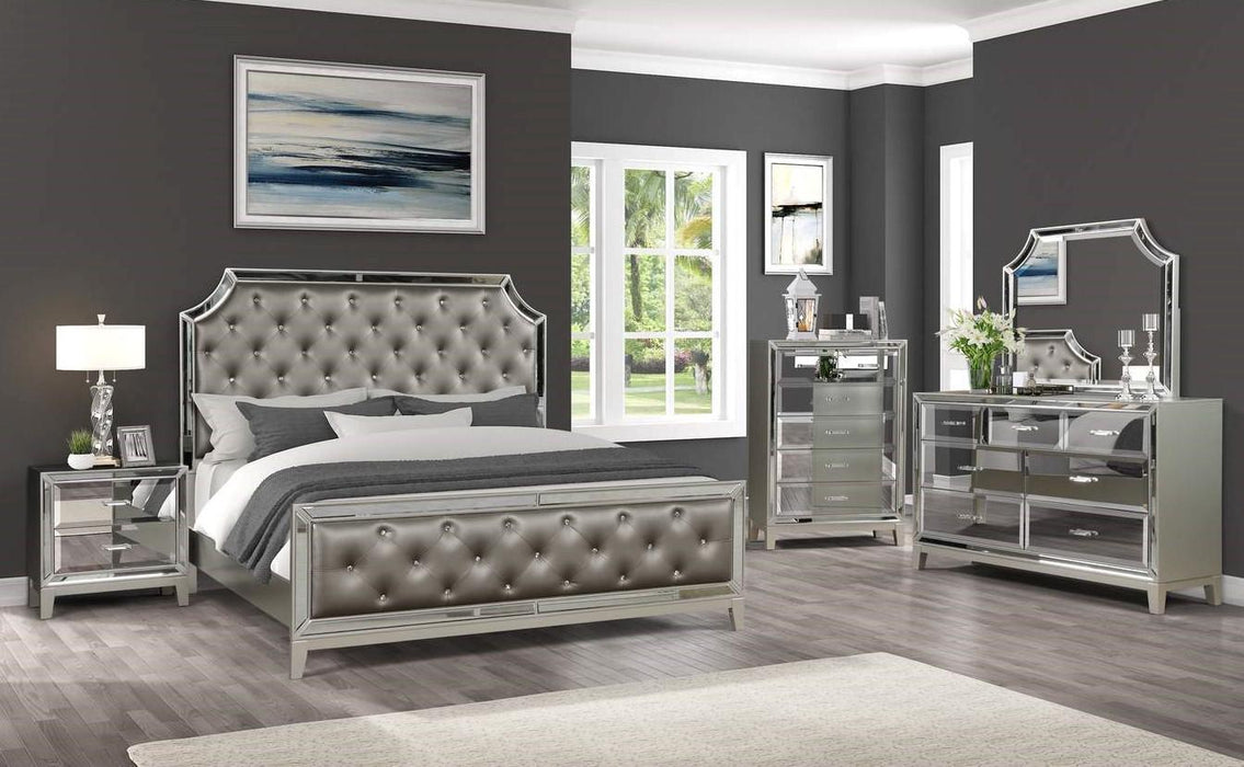 Galaxy Home Harmony 2 Drawer Nightstand in Silver GHF-808857882943 - Vida Furniture (Laredo,TX)