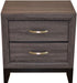 Galaxy Home Hudson 2 Drawer Nightstand in Foil Grey GHF-808857696809 - Vida Furniture (Laredo,TX)