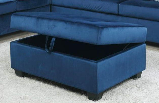 Galaxy Home Omega Storage Ottoman in Navy GHF-808857791733 - Vida Furniture (Laredo,TX)