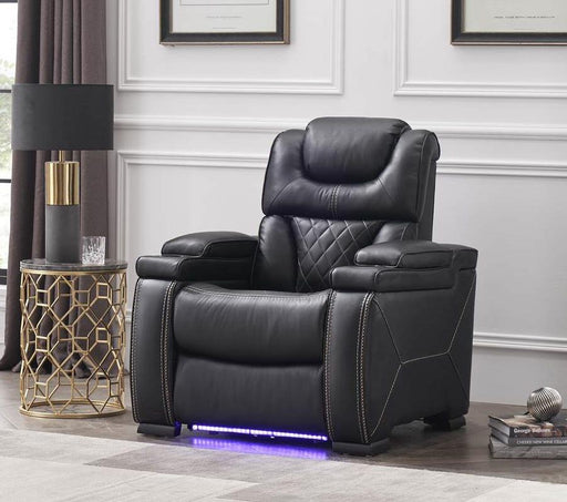Galaxy Home Lexus Power Recliner in Black GHF-808857754349 - Vida Furniture (Laredo,TX)