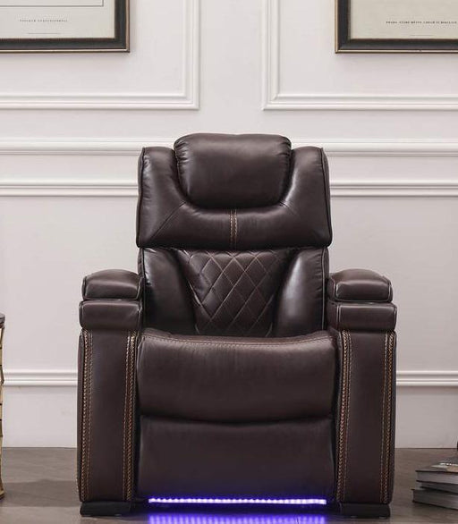 Galaxy Home Lexus Power Recliner in Brown GHF-808857587831 - Vida Furniture (Laredo,TX)
