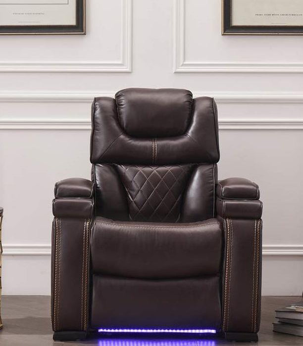 Galaxy Home Lexus Power Recliner in Brown GHF-808857587831 - Vida Furniture (Laredo,TX)