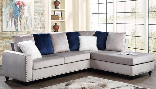 Galaxy Home Martha Reversible Sectional Sofa in Gray GHF-808857622297 - Vida Furniture (Laredo,TX)