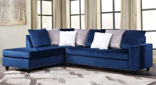 Galaxy Home Martha Reversible Sectional Sofa in Navy GHF-808857614056 - Vida Furniture (Laredo,TX)