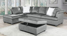 Galaxy Home Omega Sectional Sofa in Gray GHF-808857940490 - Vida Furniture (Laredo,TX)