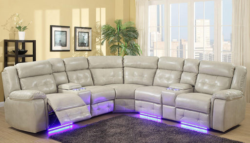 Galaxy Home Power Reclining Sectional in Beige GHF-808857706737 - Vida Furniture (Laredo,TX)