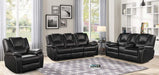 Galaxy Home Hong Kong Power Reclining Sofa in Black - Vida Furniture (Laredo,TX)