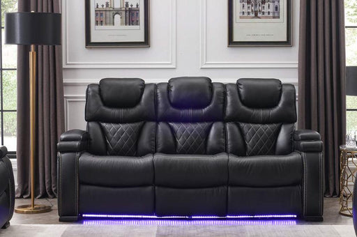 Galaxy Home Lexus Power Reclining Sofa in Black GHF-808857586216 - Vida Furniture (Laredo,TX)