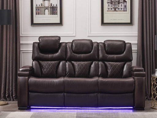 Galaxy Home Lexus Power Reclining Sofa in Brown GHF-808857769299 - Vida Furniture (Laredo,TX)