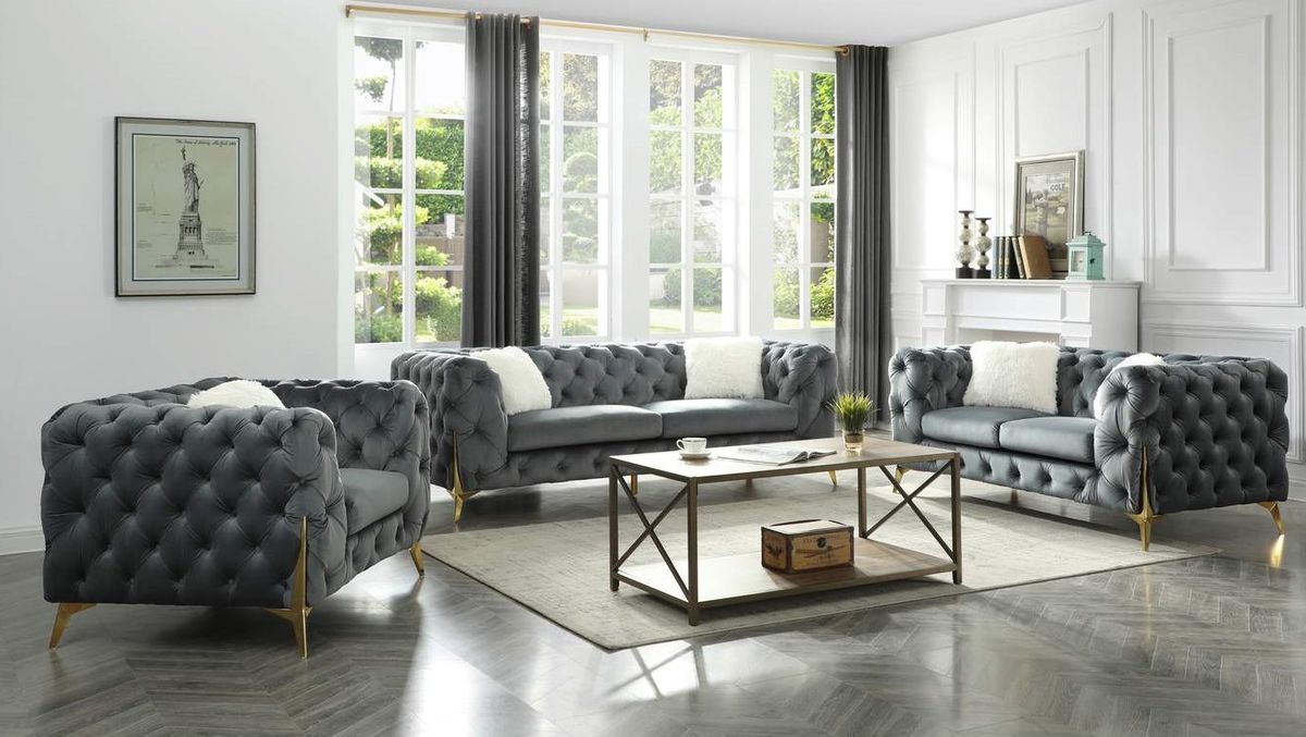 Galaxy Home Moderno Sofa in Gray - Vida Furniture (Laredo,TX)