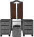 Galaxy Home Sophia Vanity in Gray - Vida Furniture (Laredo,TX)