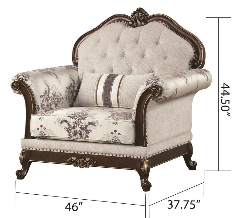 Galaxy Home Gloria Chair in White - Vida Furniture (Laredo,TX)