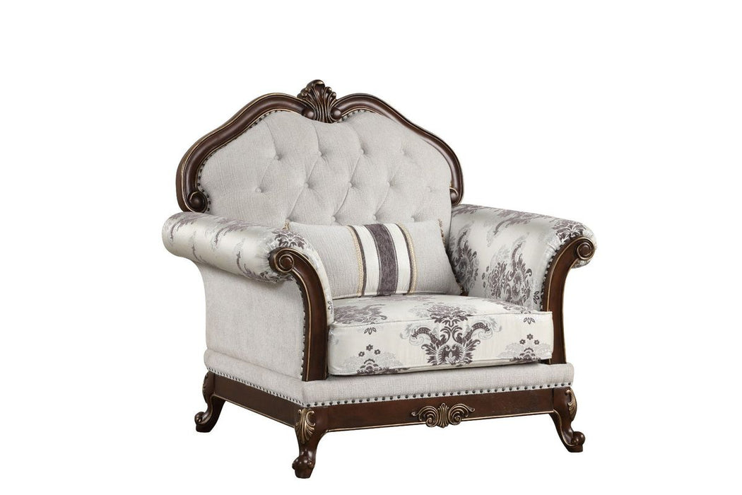Galaxy Home Gloria Chair in White - Vida Furniture (Laredo,TX)