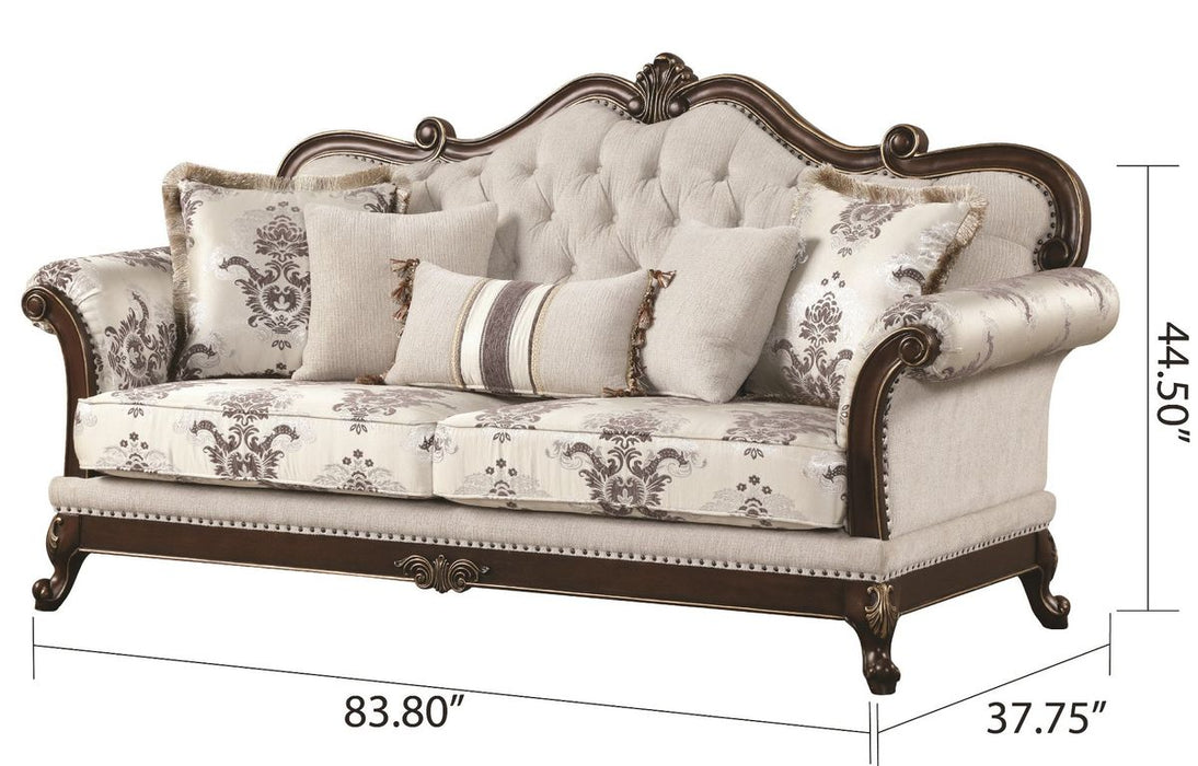 Galaxy Home Gloria Sofa in White - Vida Furniture (Laredo,TX)