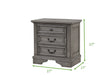 Galaxy Home Grace Nightstand in Gray - Vida Furniture (Laredo,TX)