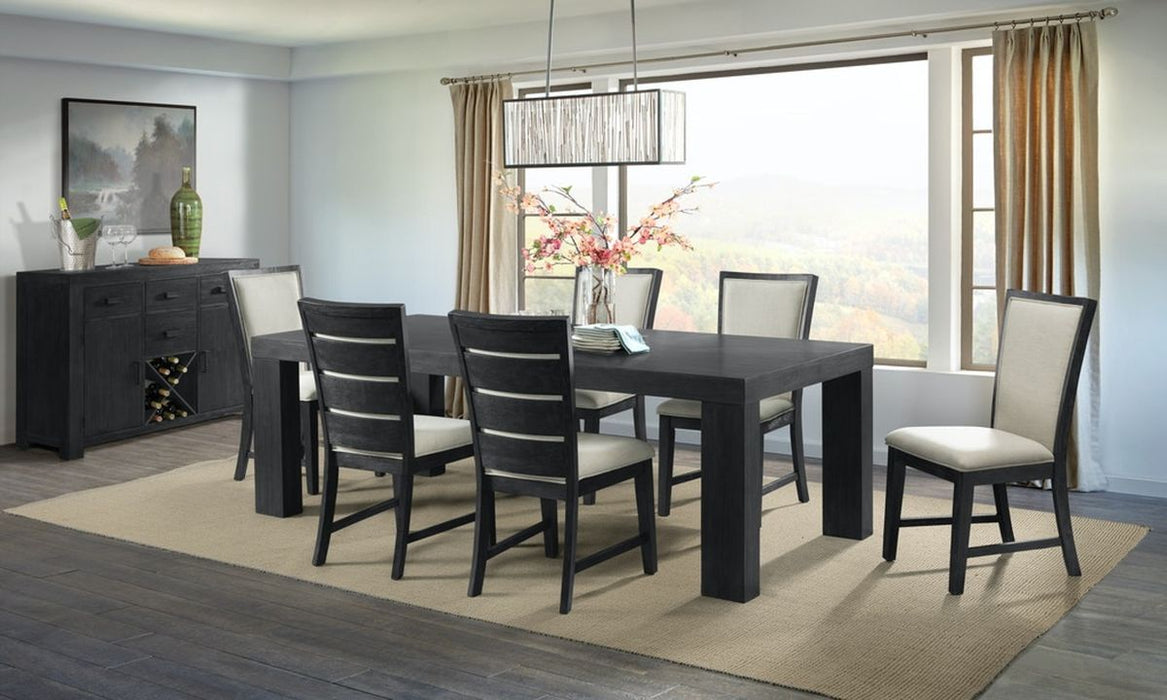 Elements International Grady Server in Black - Vida Furniture (Laredo,TX)