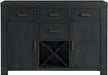 Elements International Grady Server in Black - Vida Furniture (Laredo,TX)