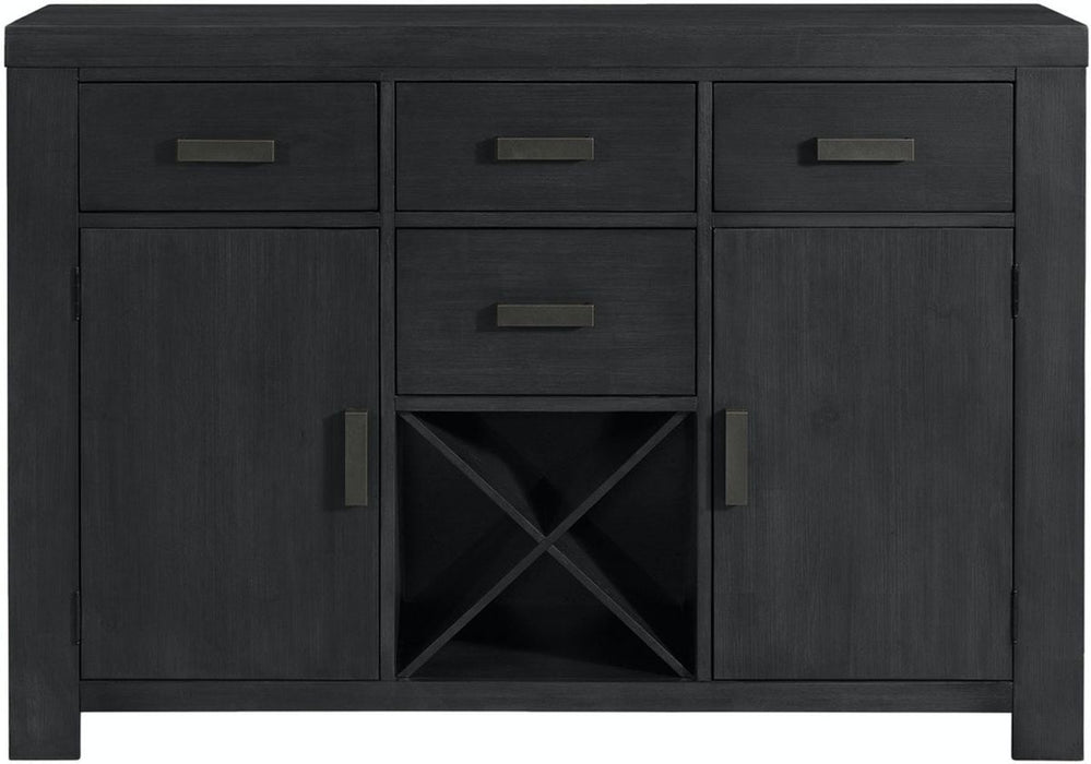 Elements International Grady Server in Black - Vida Furniture (Laredo,TX)