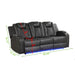 Galaxy Home Benz LED & Power Reclining Sofa in Gray - Vida Furniture (Laredo,TX)
