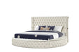 Galaxy Home Hazel Queen Bed in Cream - Vida Furniture (Laredo,TX)