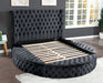 Galaxy Home Hazel King Bed in Black - Vida Furniture (Laredo,TX)
