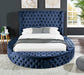 Galaxy Home Hazel Queen Bed in Blue - Vida Furniture (Laredo,TX)