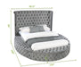 Galaxy Home Hazel King Bed in Gray - Vida Furniture (Laredo,TX)