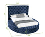 Galaxy Home Hazel Queen Bed in Blue - Vida Furniture (Laredo,TX)