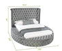 Galaxy Home Hazel Queen Bed in Gray - Vida Furniture (Laredo,TX)