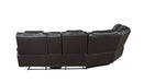 Galaxy Home Hong Kong Power Reclining Sectional in Black - Vida Furniture (Laredo,TX)