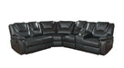 Galaxy Home Hong Kong Power Reclining Sectional in Black - Vida Furniture (Laredo,TX)