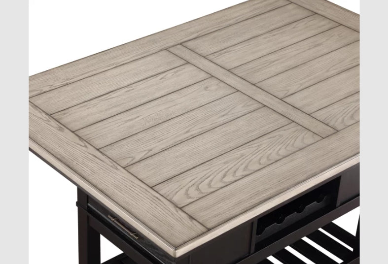 Crown Mark Furniture Frey Counter Height Table in Dark Brown - Vida Furniture (Laredo,TX)