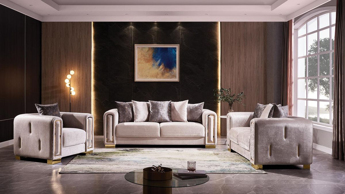 Galaxy Home Impreza Chair in Cream - Vida Furniture (Laredo,TX)