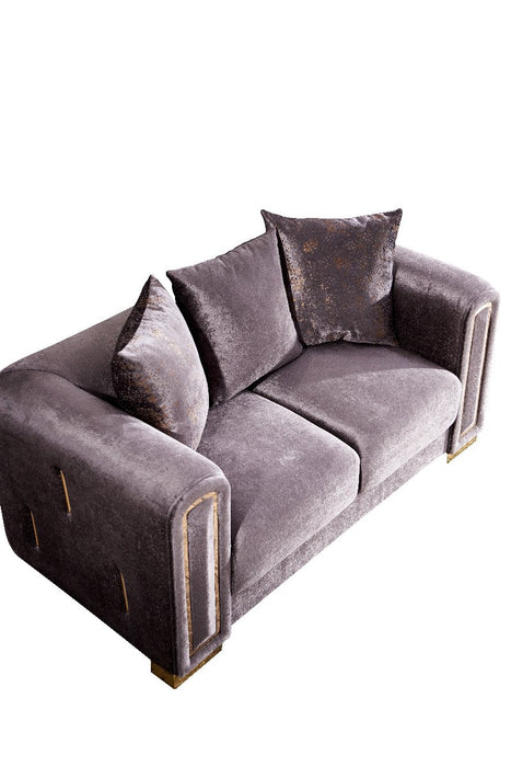 Galaxy Home Impreza Loveseat in Gray - Vida Furniture (Laredo,TX)