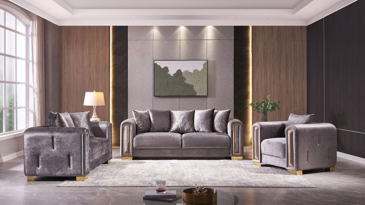 Galaxy Home Impreza Chair in Gray - Vida Furniture (Laredo,TX)