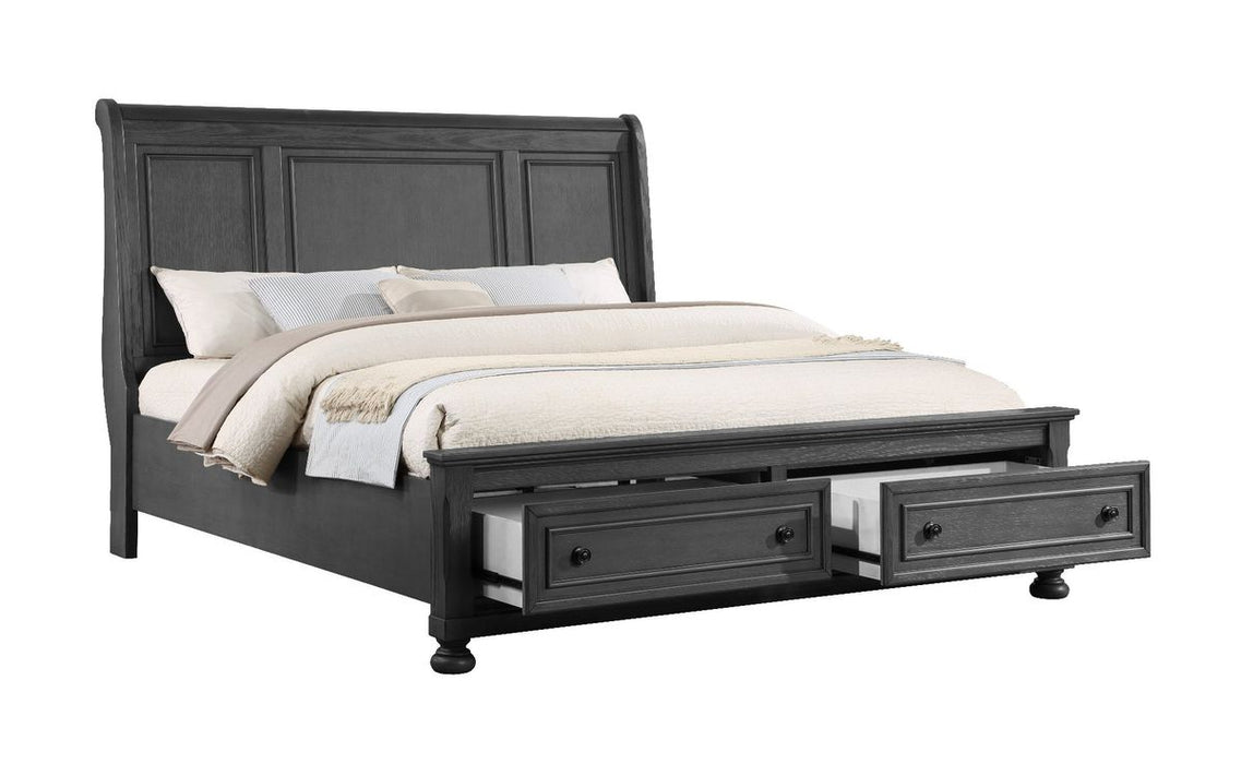 Galaxy Home Jackson Queen Bed in Gray - Vida Furniture (Laredo,TX)