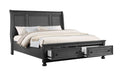 Galaxy Home Jackson Queen Bed in Gray - Vida Furniture (Laredo,TX)