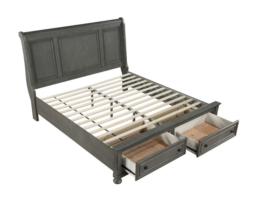 Galaxy Home Jackson Queen Bed in Gray - Vida Furniture (Laredo,TX)