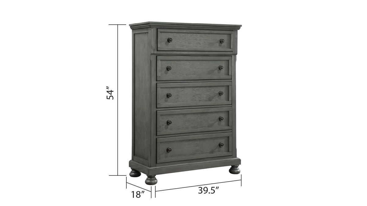 Galaxy Home Jackson Chest in Gray - Vida Furniture (Laredo,TX)