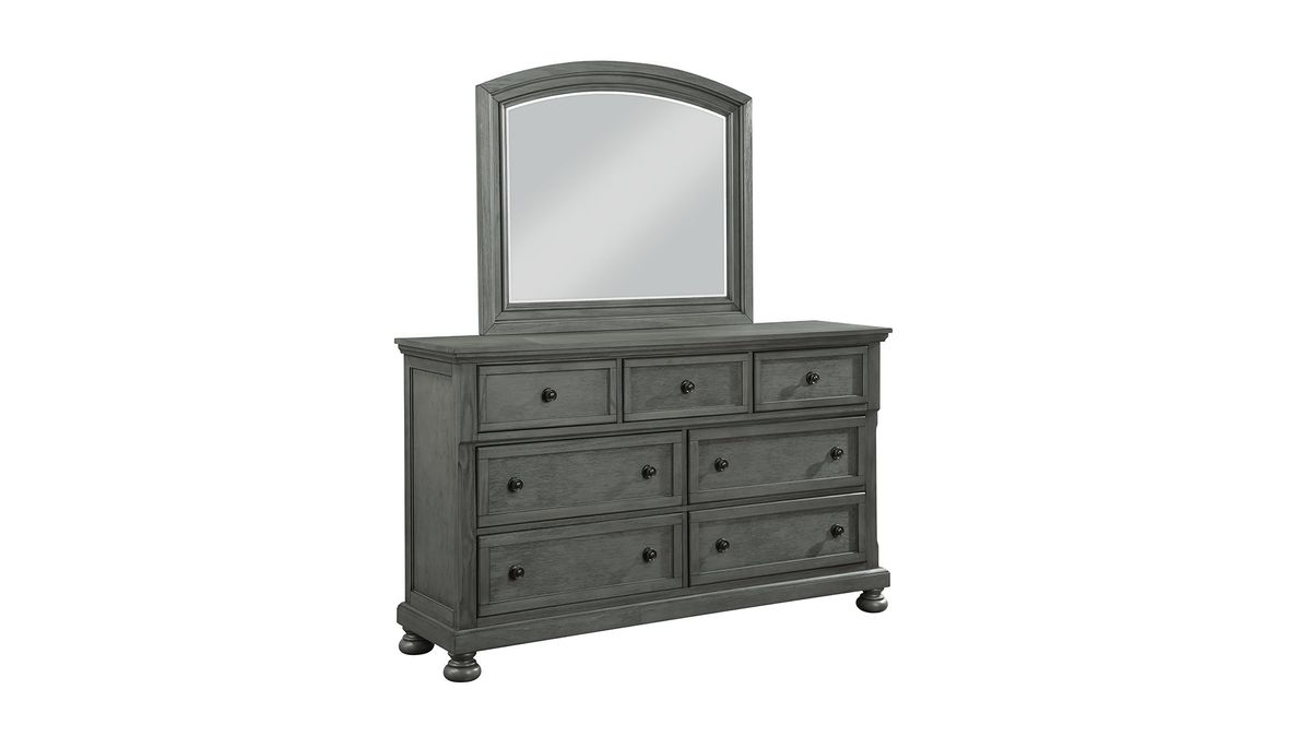Galaxy Home Jackson Mirror Gray - Vida Furniture (Laredo,TX)