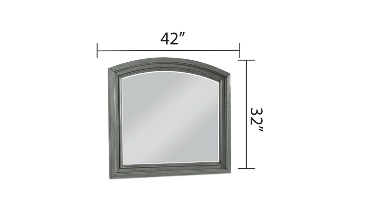 Galaxy Home Jackson Mirror Gray - Vida Furniture (Laredo,TX)