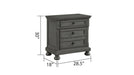 Galaxy Home Jackson Nightstand Gray - Vida Furniture (Laredo,TX)