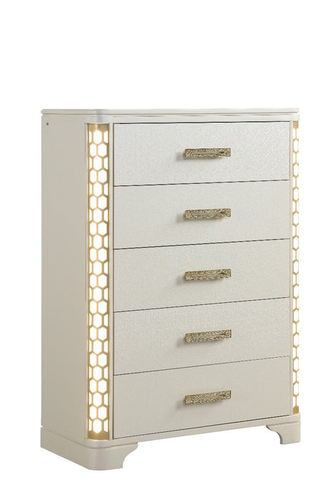Galaxy Home Jasmine Chest in Beige - Vida Furniture (Laredo,TX)